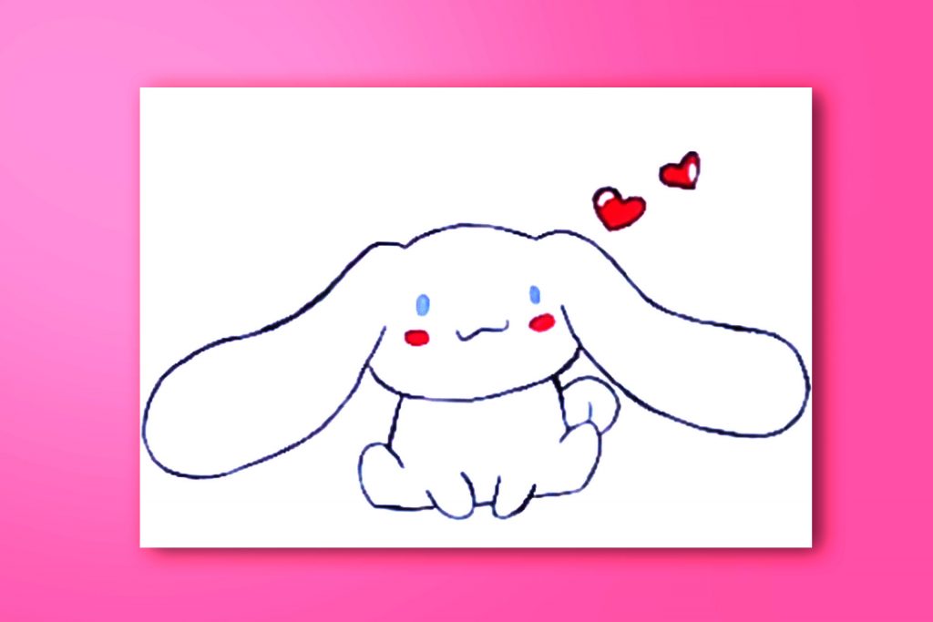 Step-by-step acrylic painting tutorial of Cinnamoroll from Sanrio