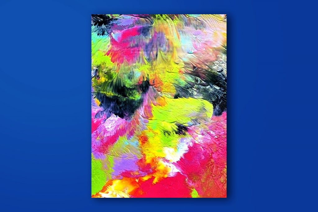 Step-by-step acrylic abstract painting tutorial