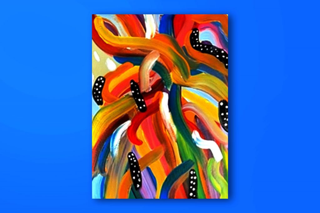 Step-by-step acrylic abstract painting tutorial