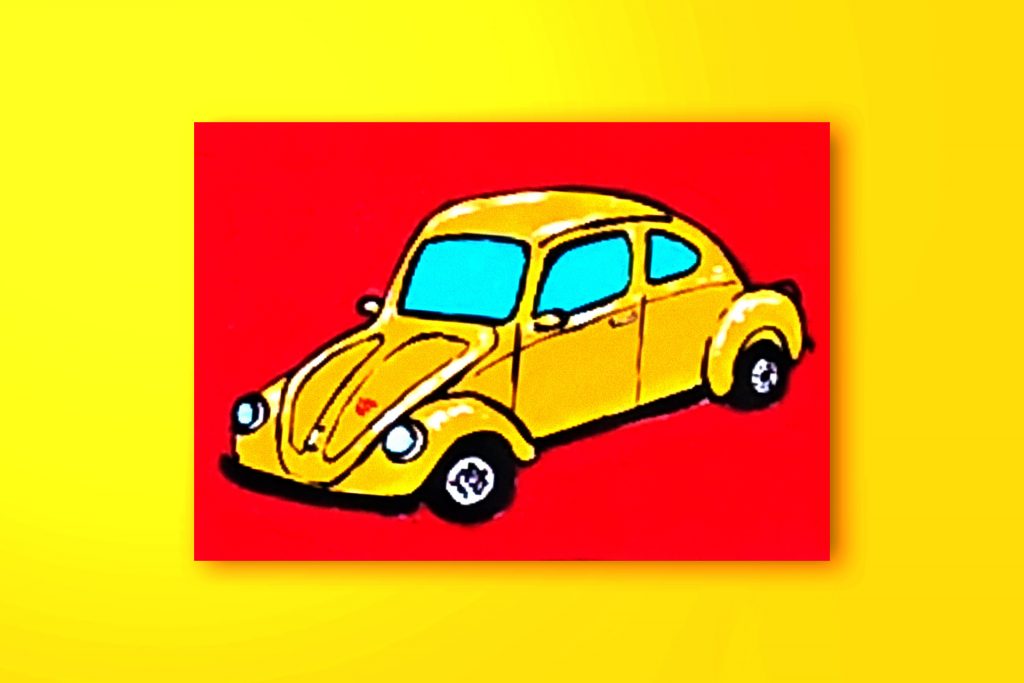 Step-by-step painting tutorial of Bumblebee from Transformers