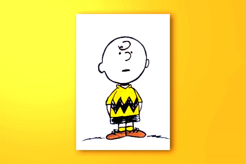 Step-by-step painting tutorial of Charlie Brown