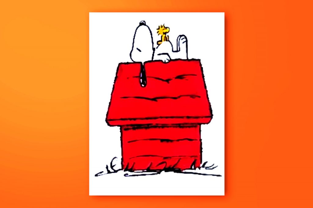 Step-by-step acrylic painting tutorial of Snoopy and Woodstock